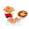 Ланч «Філадельфія» з Кімчі супом та Wok класичним (З 11:00 до 16:00) SushiWok